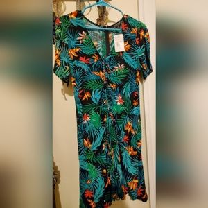 Dress size large tropical print